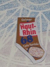 Magnets - Marque Le Gaulois - Départements français - Haut-Rhin - Tarte flambée