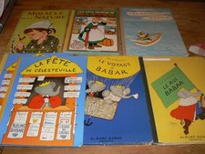 lot de 7 Album Babar ancien divers, becassine