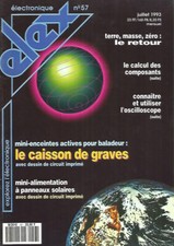 ELEKTOR N°57 CAISSON DE GRAVES / MINI-ALIM PANNEAUX SOLAIRES / L'OSCILLOSCOPE