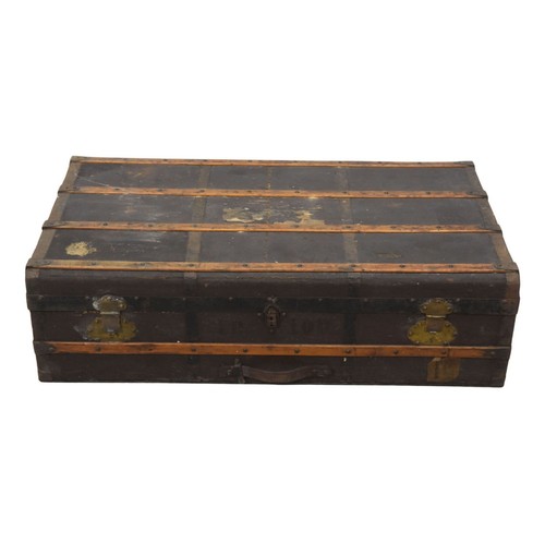 Malle ancienne cuir renfort - en,