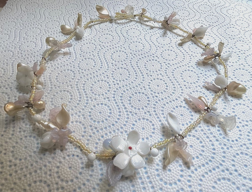 Collier ancien perles pâte - perles,
