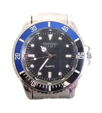 Montre Homme Emporio Time Quartz Bleu & Noir – Pile Neuve – Très Bon État