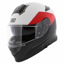 Casque d'origine Delta Basic rouge vierge noir blanc mat - moto modulable rab...