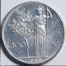 100 lire 1992 italie - italy,