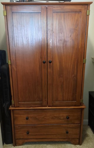 Two door solid wood armoire - two-door,