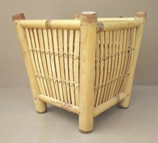 Cache pot de fleurs BAMBOU vintage déco salon véranda bamboo flower pot cover