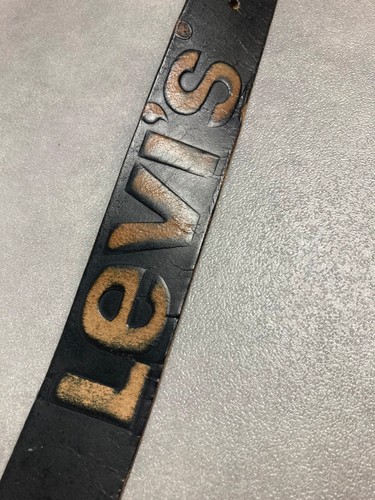 Ceinture cuir noir vintage - , y2k