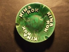 NICOLAS VINS Rare superbe cendrier jaspé KINA ROK Proceram Aubagne Provence 1940