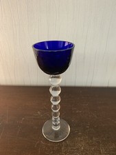 Photophore Bubble bleu en cristal de Saint Louis h : 22 cm