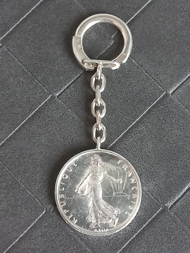 Porte clé francs - porte, argent