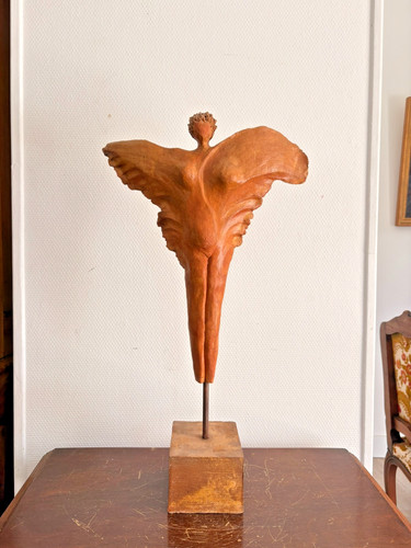 Ancien sculpture terre cuite - ancien,