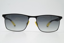 Lunettes De Soleil Ray Ban RB 6516-M F091 FERRARI Noires Jaunes Ovales Neuves