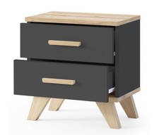 Table de chevet noire avec