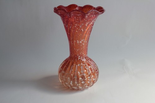 Murano vase verre rouge - verre,