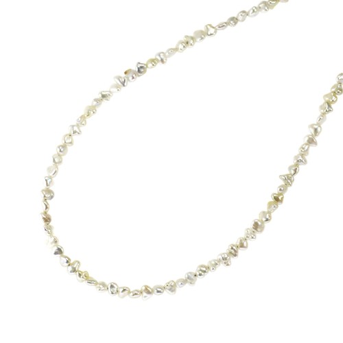 Collier perles moutarde sv - collier,