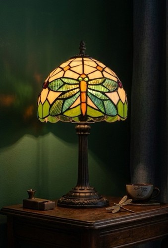 Lampe style tiffany artisanale - tiffany,