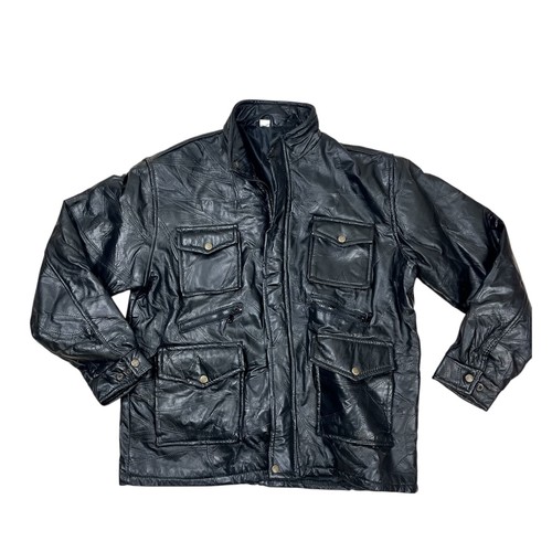 Veste cuir parchemin - en,