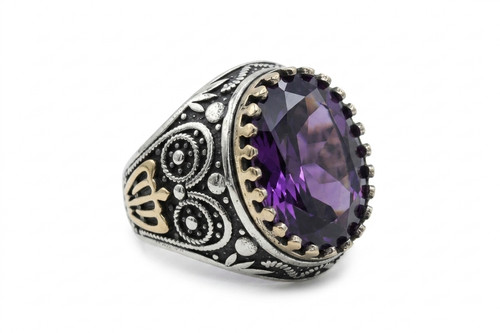 Bague homme ottoman solitaire - bague,
