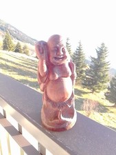 Bouddha rieur, en bois.