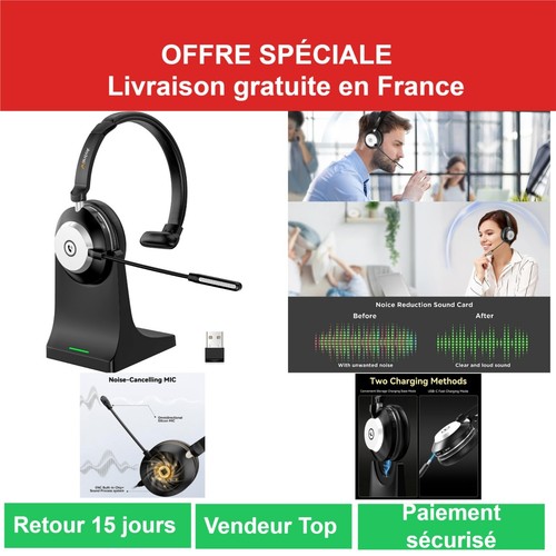 Casque bluetooth sans - casque,