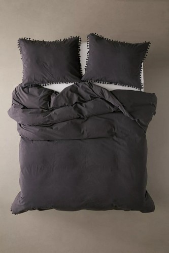 Noir 100 délavé coton set - noir,