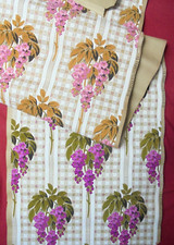 Papier peint ancien - Mur de Glycines en Fleurs - Art décoratif vers 1935/40...