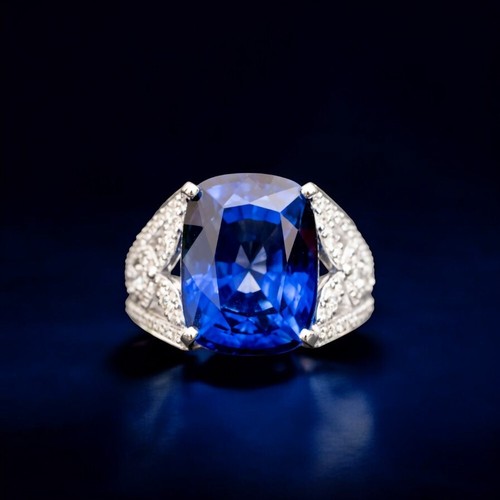 Bague mariage saphir bleu - de,