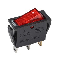 Puissance Interrupteur Bouton Interrupteur à Bascule Rouge 3 Broches AC 125V 20A