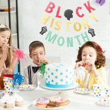  1 set Mois d'histoire noire bannière africaine décoration américaine bannière