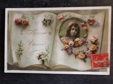 CP LIVRE OUVERT BONNE ANNEE