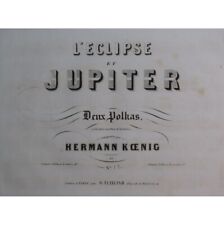 KOENIG Hermann L'Eclipse Polka Piano 4 mains ca1850