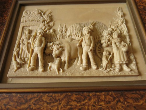 Tableau bas relief concrétion - tableau,