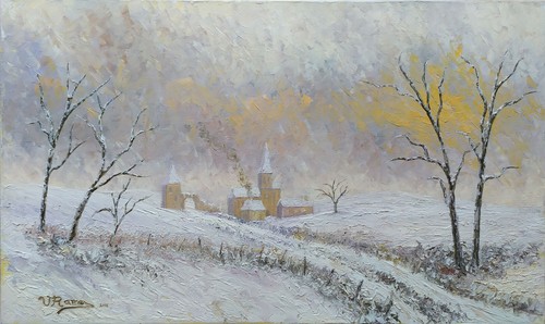 Tableau huile sur toile - ,