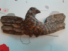 ANCIEN PETIT FRONTON EN BOIS sculpter DECO MEUBLE COLLECTION aigle