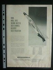 10/1964 PUB MCDONNELL F-4 PHANTOM II PROJECT HIGH JUMP ORIGINAL GERMAN AD
