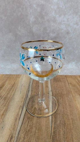 Verre pied vintage décor - à,