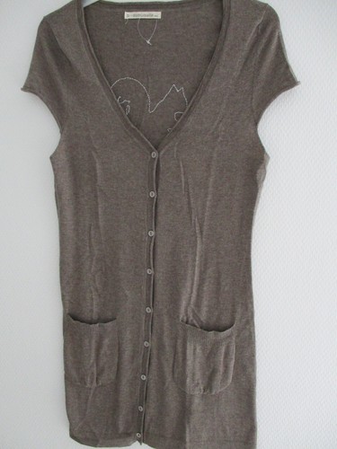 Cardigan gilet beige - beige, coton