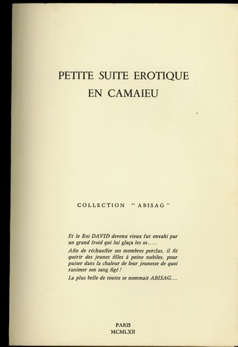 1962 petite suite érotique - petite,