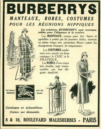 Publicité ancienne mode
