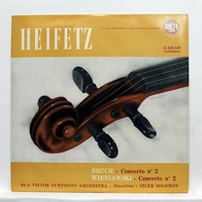 JASCHA HEIFETZ ⸺  BRUCH & WIENIAWSKI violin concertos ⸺  RCA orig FR LP EX++