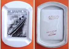 VOYAGE INAUGURAL PAQUEBOT NORMANDIE - CENDRIER JOURNAL EXCELSIOR