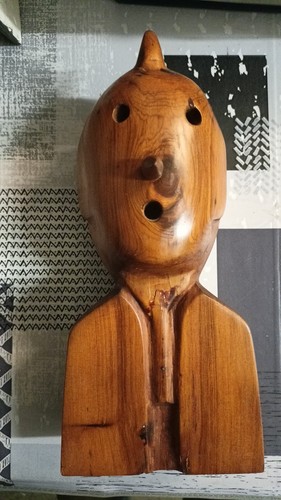 Buste tintin bois 30cm - buste,
