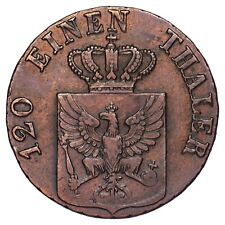 Allemagne 3 pfenninge 1836 Düsseldorf Friedrich Wilhelm III Cuivre monnaie pièce