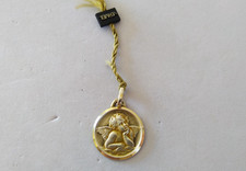 ANCIENNE MÉDAILLE ANGELOT ARGENT MASSIF VERMEIL DROPSY naissance baptême NEUF