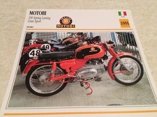 Carte moto Motobi 250 spring lasting Gran Sport 1955 collection Atlas Italie