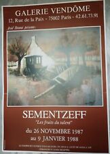 SEMENTZEFF MICHEL affiche originale exposition 1987