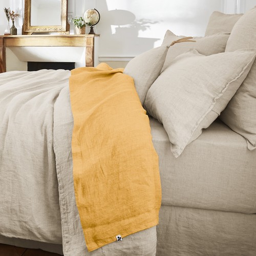 Drap plat 240x300 lin miel - 240x300, cm