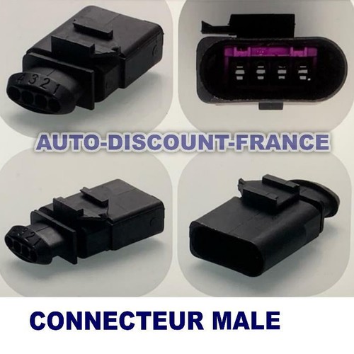 Connecteur fiche male - fiche, pour