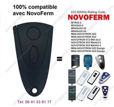 TELECOMMANDE NOVOFERM NOVOTRON 502 504 512 522 524 MNHS433 MCHS433