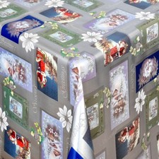 Toile Cirée Nappe Table au Mètre Noël Carré Rond Oval 01388-03